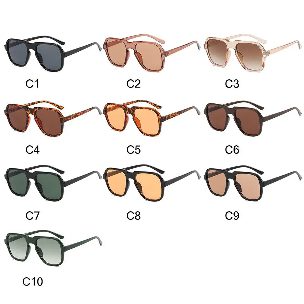 Beach Sunnies Sun Glasses Vintage Sunglasses For Women and Men Clear Ocean Gradient Lens Retro Shades Eyewear Summer Accessory