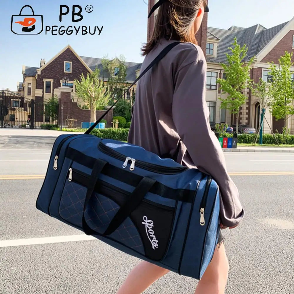 Oxford Dry Wet Separation Bags Waterproof Fitness Training Bag Multifunctional Wear-resistant Side Zippers for Outdoor Football